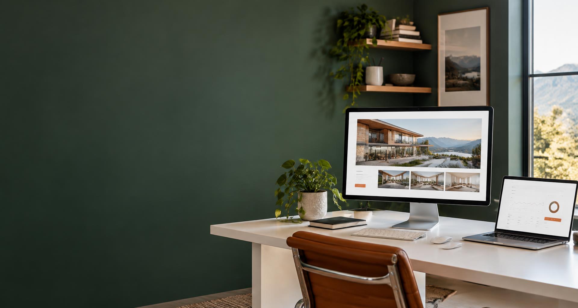 Website and software concepts in a creative studio